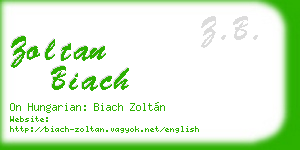 zoltan biach business card