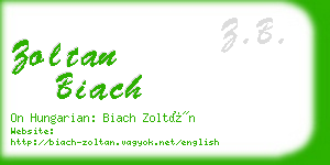 zoltan biach business card